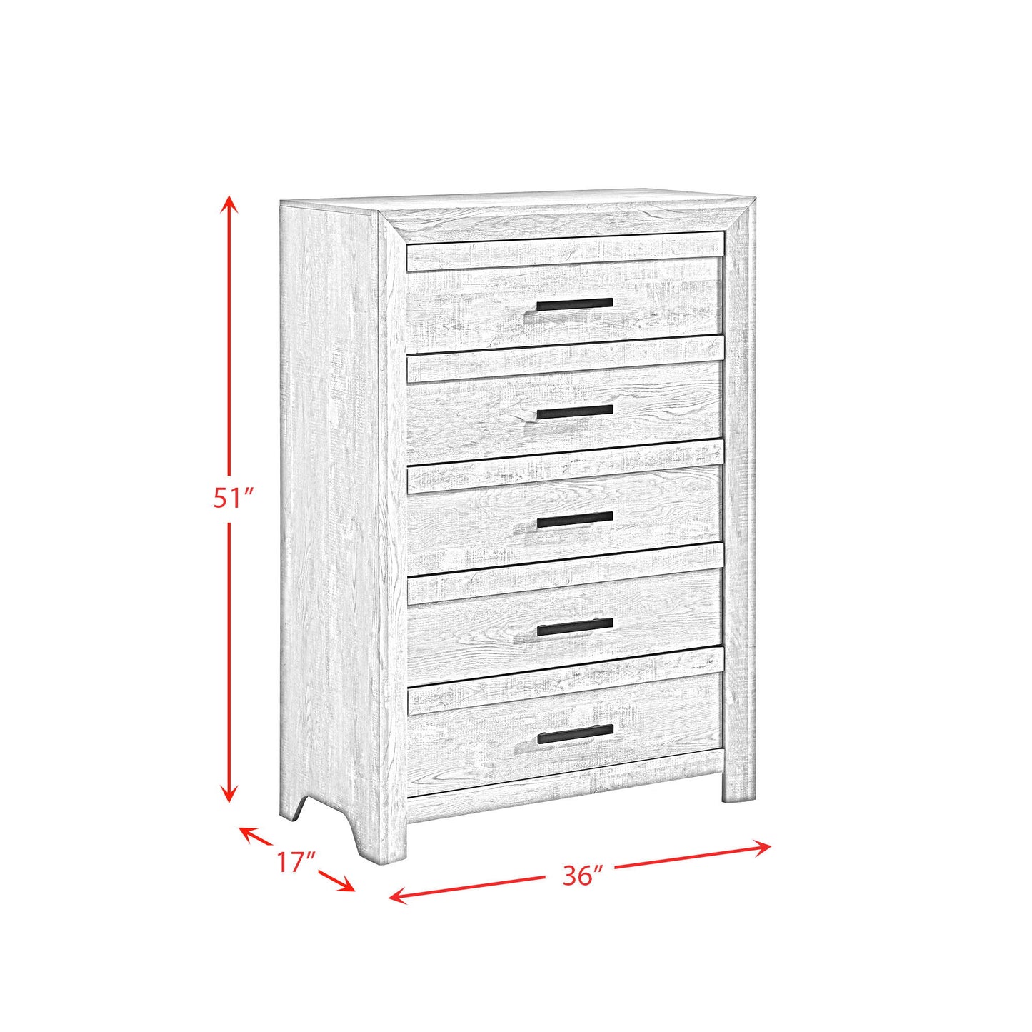 Trey - 2-Drawer Nightstand - Gray Wire Brushed