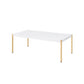 Otrac - Coffee Table - White & Gold Finish