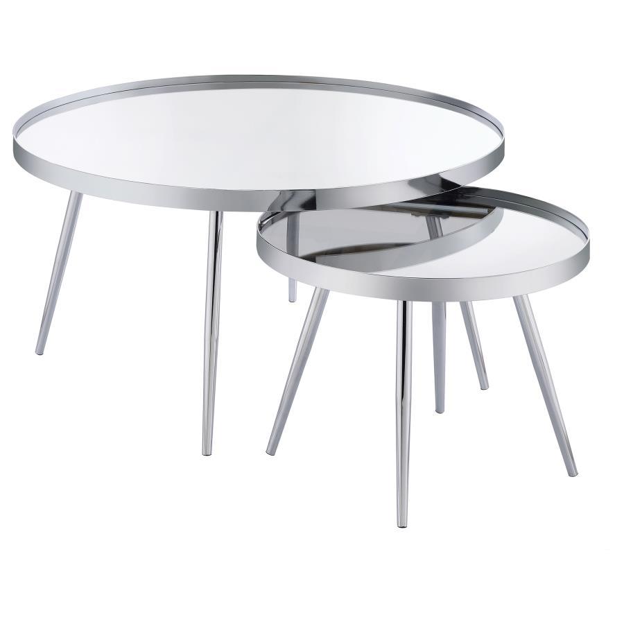 Kaelyn - 2 Piece Mirror Top Nesting Coffee Table