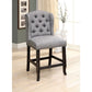 Sania - Counter Height Wingback Chair (Set of 2) - Antique Black / Light Gray