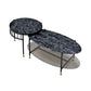 Silas - Coffee Table - Faux Marble Top & Black Finish