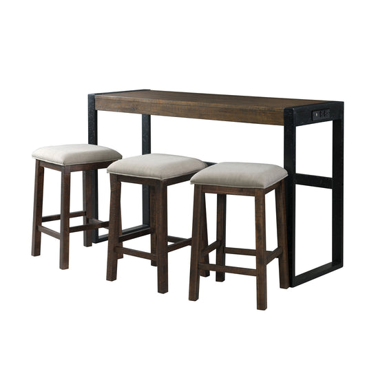 Caesar - Multipurpose Bar Table Set - Dark Brown