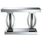 Amalia - Rectangular Sofa Table With Shelf - Clear Mirror